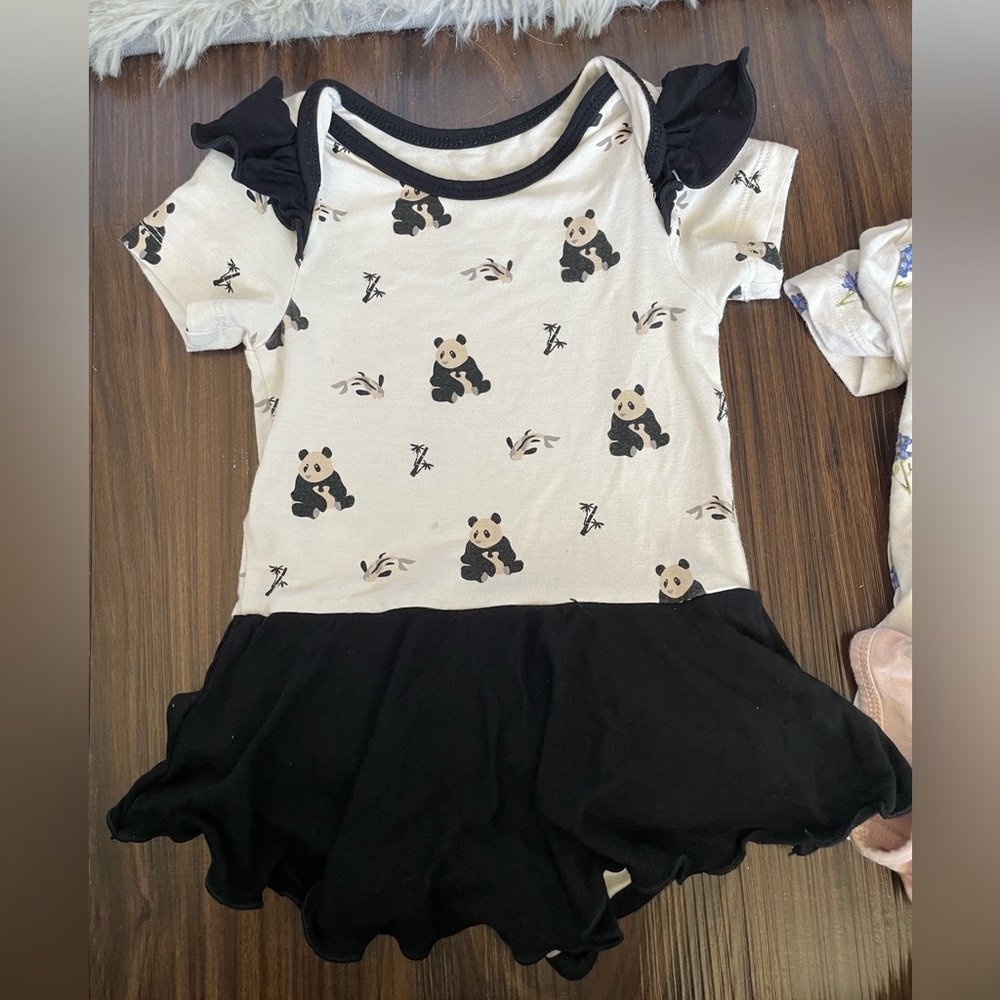 Baby girl panda dress custom made